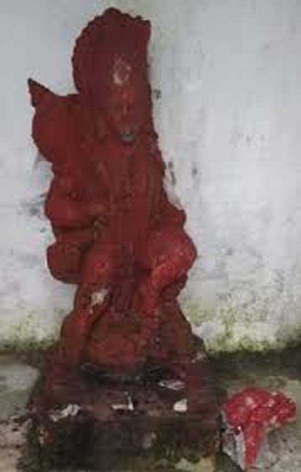 उप्र के मुज़फ्फरनगर में शरारती तत्वों ने खंडित की हनुमान की मूर्ति